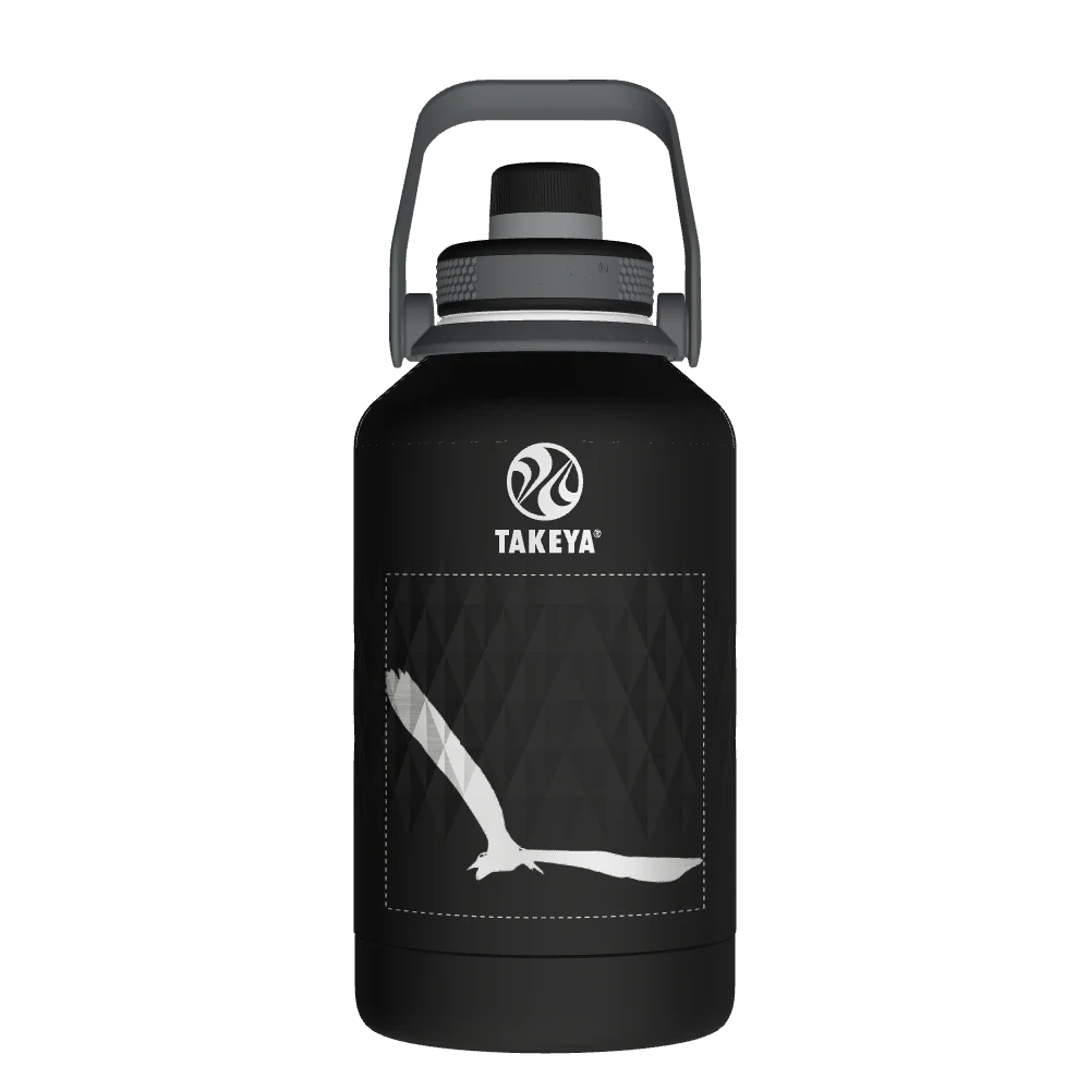 Takeya Sport Water Bottle - 64oz Obsidian Spout - Model 51363-TAKEYA-SPORT-WATER-BOTTLE-CUSTOMIZED-357-64OZ-OBSIDIAN-SPOUT