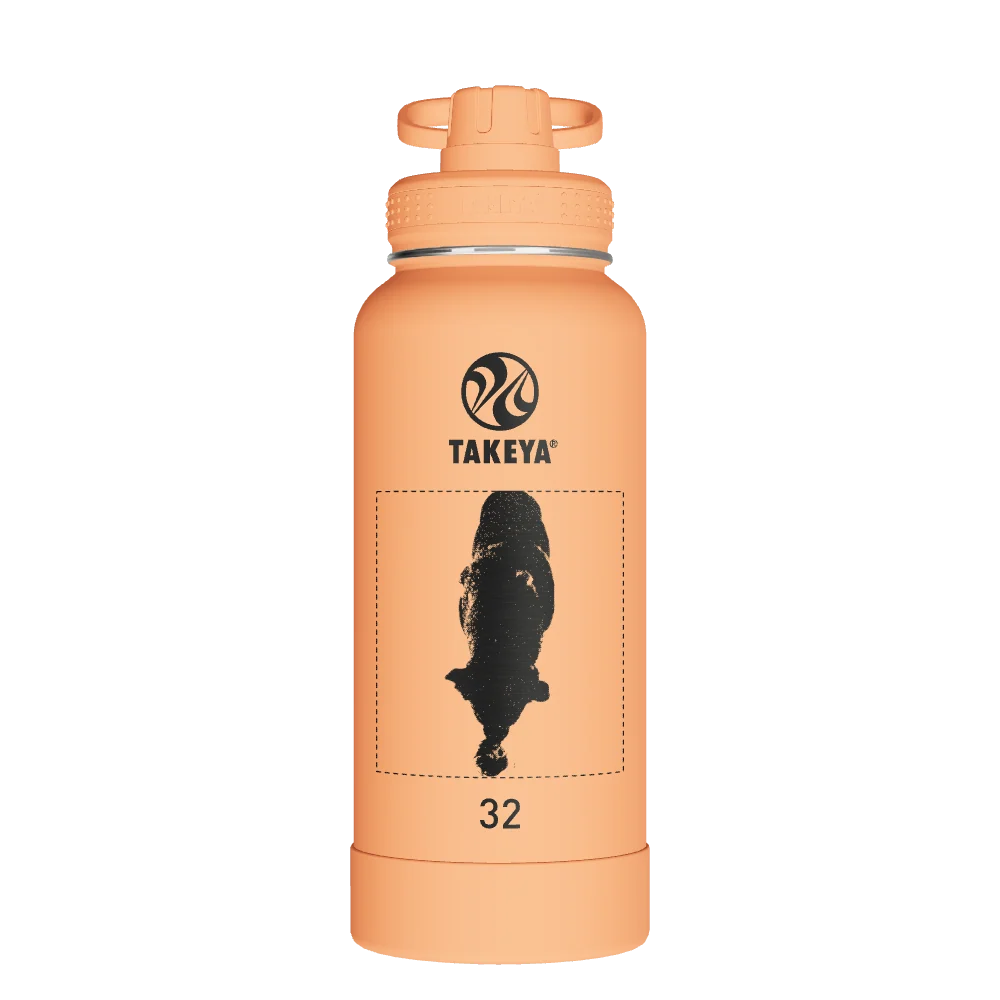 Takeya Actives Water Bottle With Spout Lid - 32oz Tart Orange