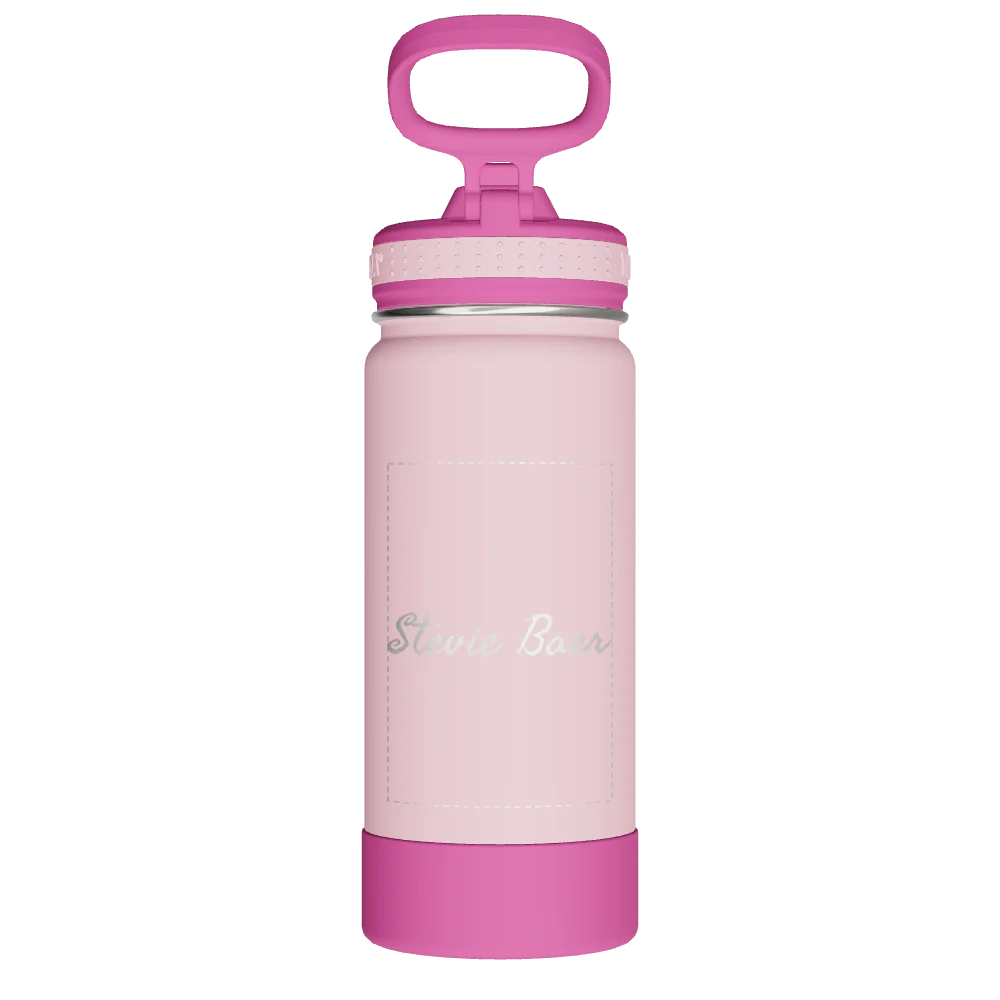 Takeya Actives Kids Water Bottle With Straw Lid - 16oz Super Pink