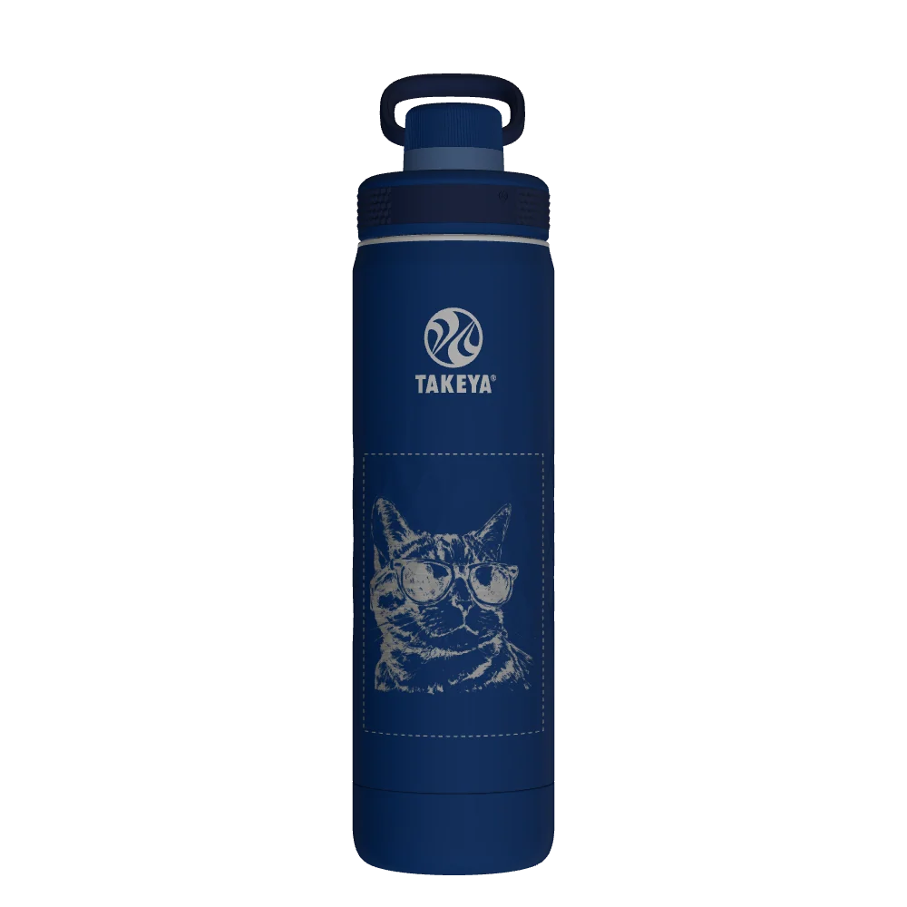 Takeya Sport Water Bottle - 22oz Indigo Spout - Model 51316-TAKEYA-SPORT-WATER-BOTTLE-CUSTOMIZED-272-22OZ-INDIGO-SPOUT