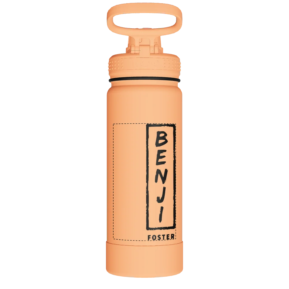 Takeya Actives Water Bottle With Spout Lid - 18oz Tart Orange - Model 51074-TAKEYA-ACTIVES-WATER-BOTTLE-WITH-SPOUT-LID-CUSTOMIZED-309-18OZ-TART-ORANGE