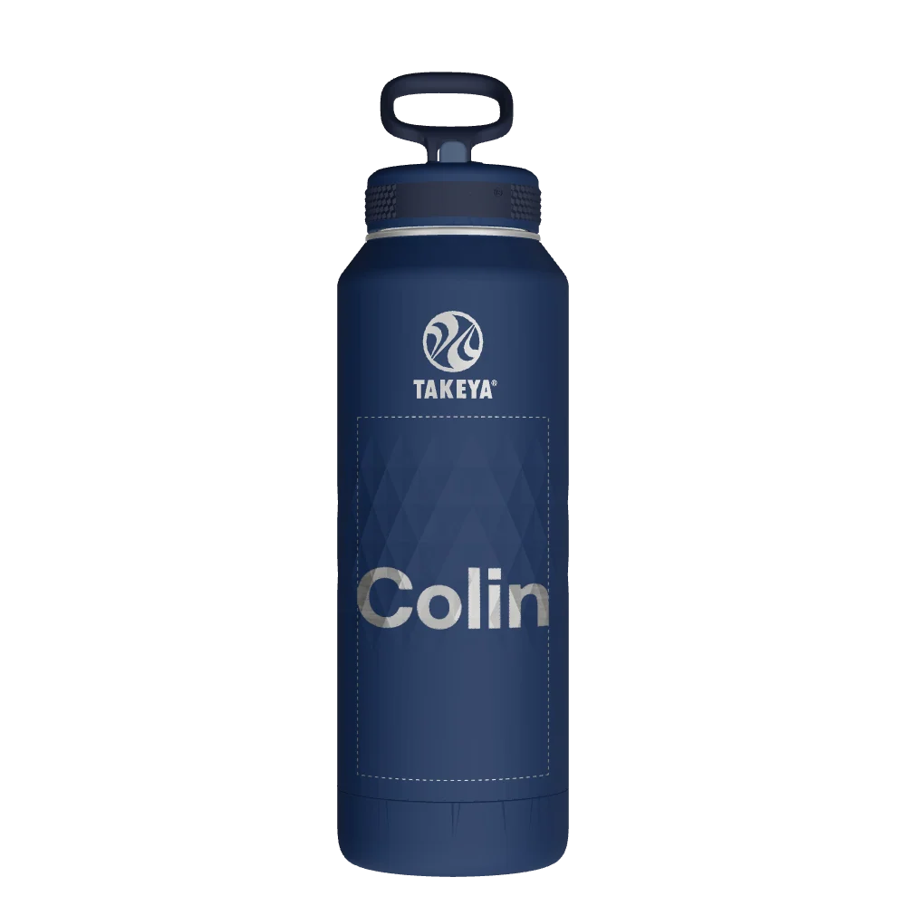 Takeya Sport Water Bottle - 40oz Indigo Straw - Model 51356-TAKEYA-SPORT-WATER-BOTTLE-CUSTOMIZED-342-40OZ-INDIGO-STRAW