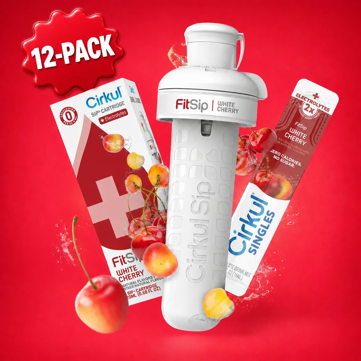 Cirkul 12 Pack FitSip White Cherry