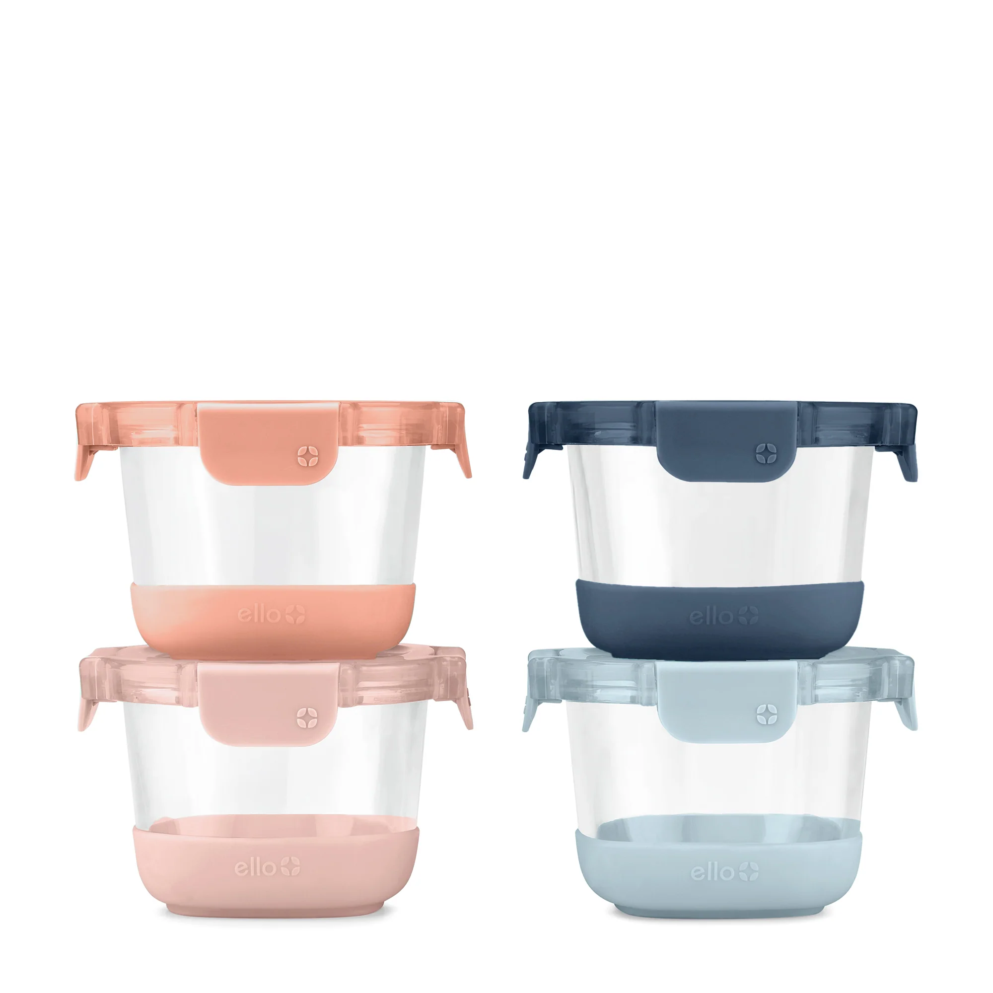 Ello Duraglass™ 2 Cup Glass Meal Prep Bowl - 4 Pack