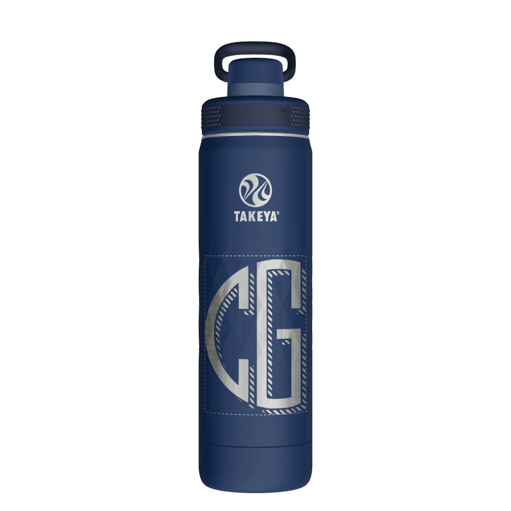 Takeya Sport Water Bottle - 22oz Indigo Spout - Model 51316-TAKEYA-SPORT-WATER-BOTTLE-CUSTOMIZED-50-22OZ-INDIGO-SPOUT