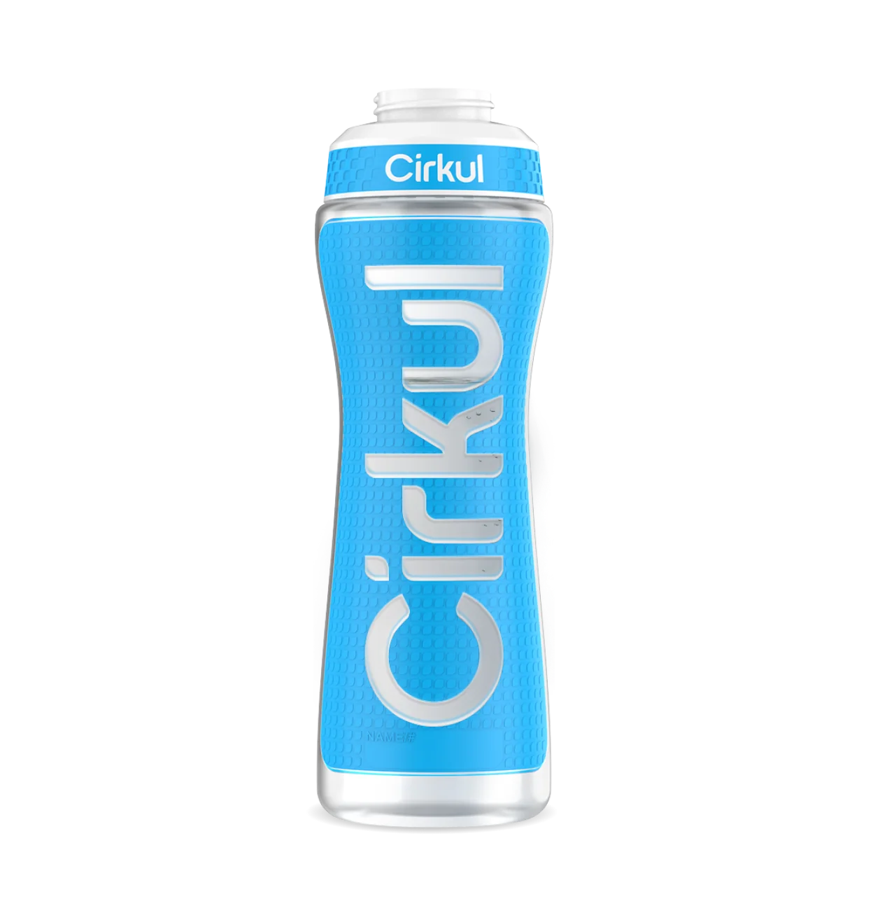 Cirkul Limited Edition: 22oz. Blue Grip Squeeze Plastic Bottle with Sport Lid