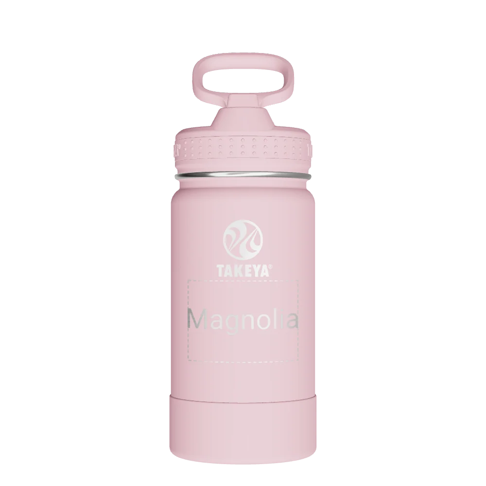Takeya Actives Kids Water Bottle With Straw Lid - 14oz Blush - Model 51141-TAKEYA-ACTIVES-KIDS-WATER-BOTTLE-WITH-STRAW-LID-CUSTOMIZED-56-14OZ-BLUSH
