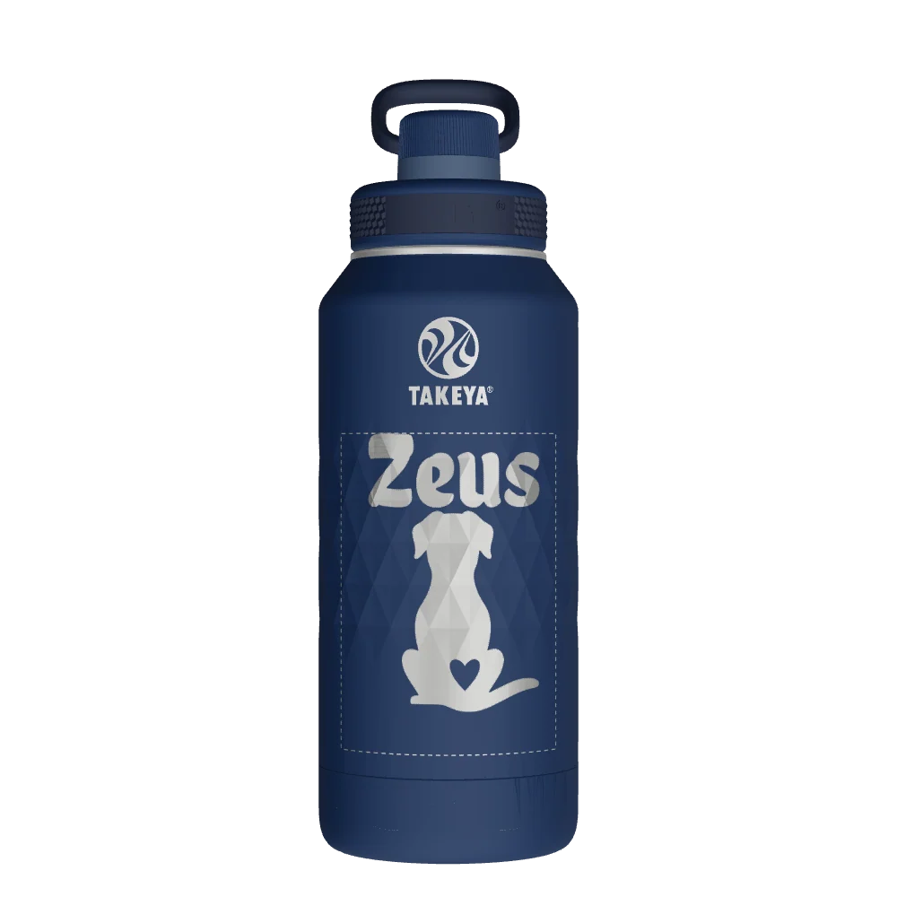 Takeya Sport Water Bottle - 32oz Indigo Spout - Model 51332-TAKEYA-SPORT-WATER-BOTTLE-CUSTOMIZED-180-32OZ-INDIGO-SPOUT