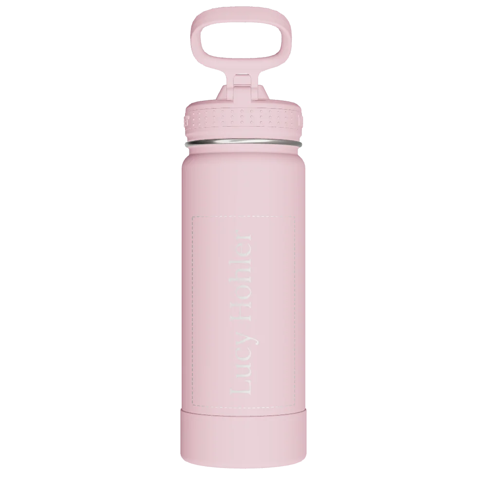 Takeya Actives Water Bottle With Straw Lid - 18oz Blush - Model 51201-TAKEYA-ACTIVES-WATER-BOTTLE-WITH-STRAW-LID-CUSTOMIZED-61-18OZ-BLUSH