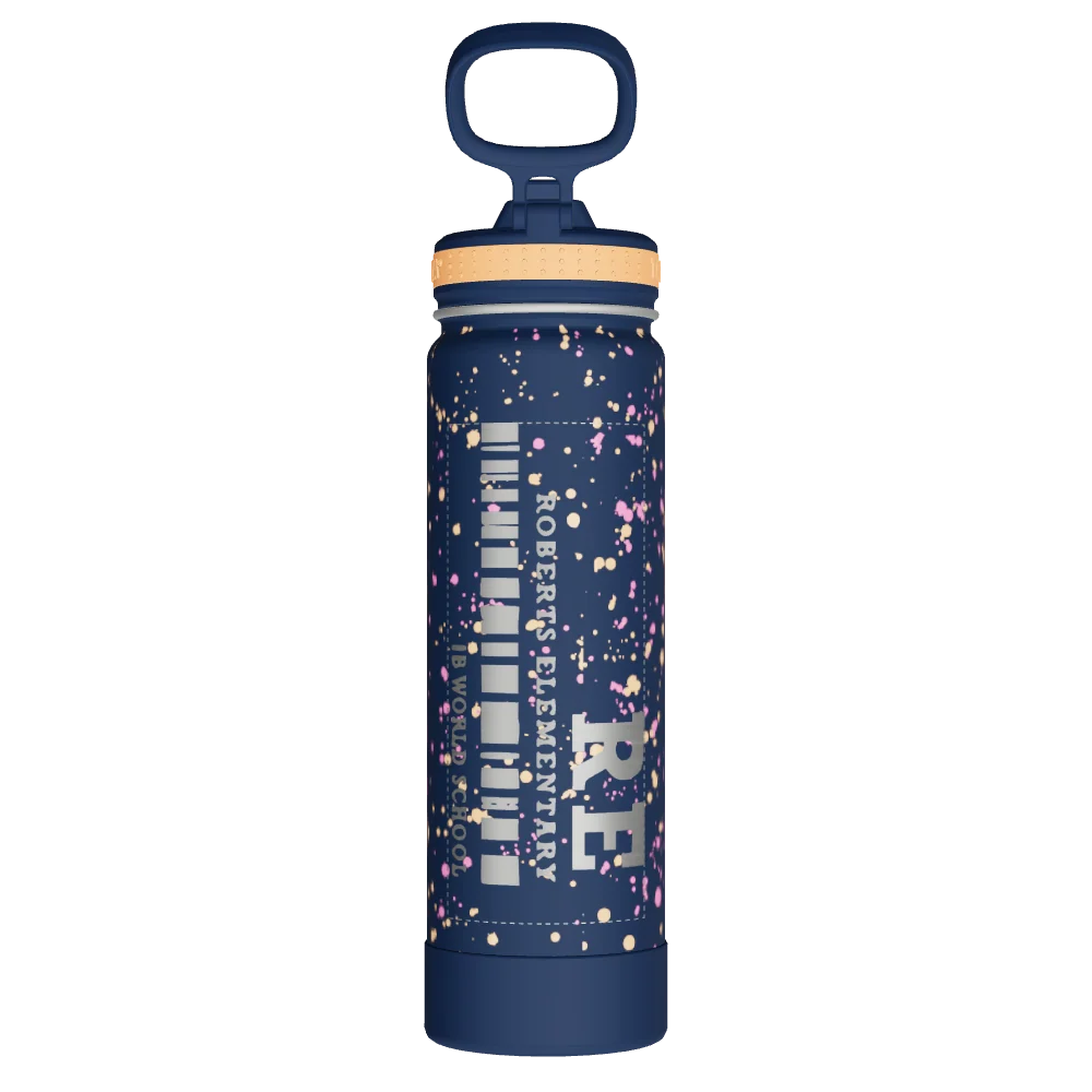 Takeya Actives Water Bottle With Straw Lid - 22oz Confetti Cool Rays - Model 50433-TAKEYA-ACTIVES-WATER-BOTTLE-WITH-STRAW-LID-CUSTOMIZED-118-22OZ-CONFETTI-COOL-RAYS