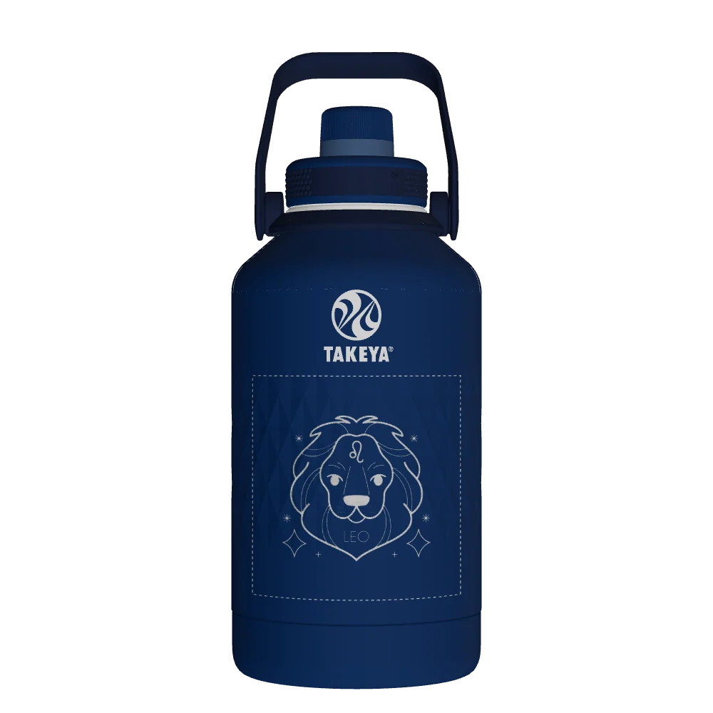 Takeya Sport Water Bottle - 64oz Indigo Spout - Model 51364-TAKEYA-SPORT-WATER-BOTTLE-CUSTOMIZED-177-64OZ-INDIGO-SPOUT