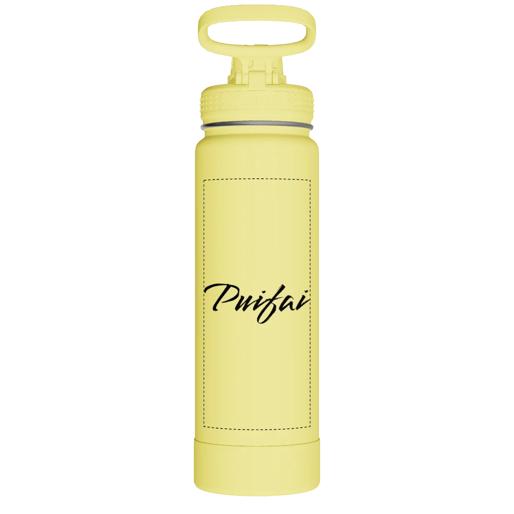 Takeya Actives Water Bottle With Spout Lid - 24oz Canary - Model 51187-TAKEYA-ACTIVES-WATER-BOTTLE-WITH-SPOUT-LID-CUSTOMIZED-167-24OZ-CANARY