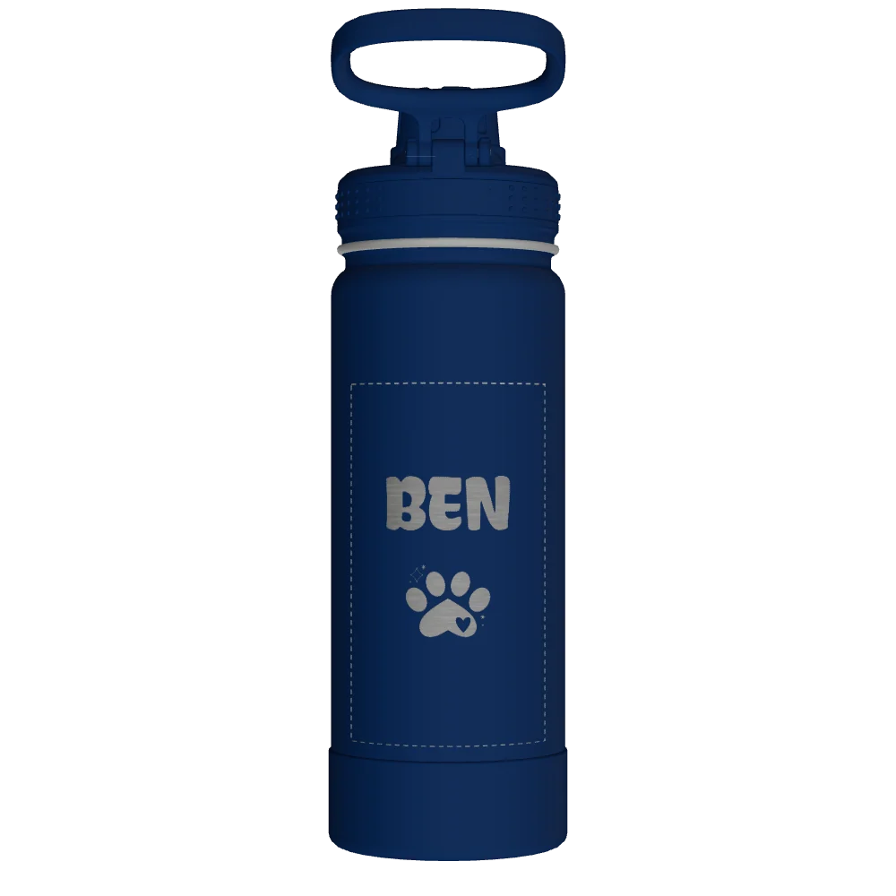 Takeya Actives Water Bottle With Spout Lid - 18oz Midnight - Model 51064-TAKEYA-ACTIVES-WATER-BOTTLE-WITH-SPOUT-LID-CUSTOMIZED-444-18OZ-MIDNIGHT
