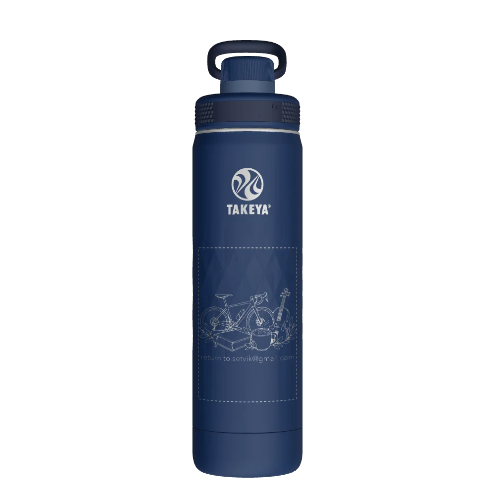 Takeya Sport Water Bottle - 22oz Indigo Spout