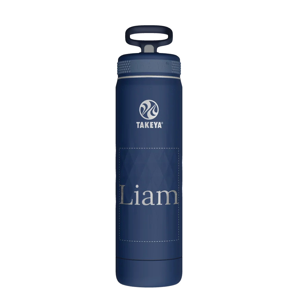 Takeya Sport Water Bottle - 22oz Indigo Straw - Model 51324-TAKEYA-SPORT-WATER-BOTTLE-CUSTOMIZED-242-22OZ-INDIGO-STRAW