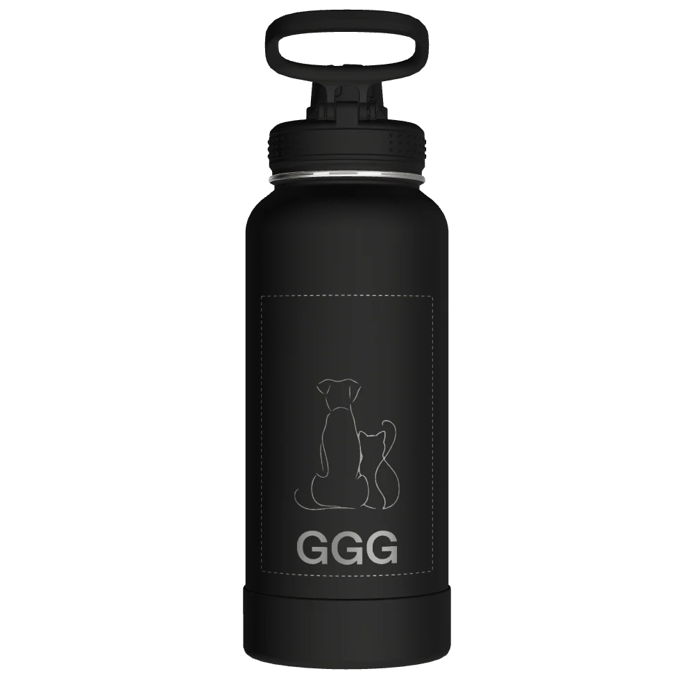 Takeya Actives Water Bottle With Spout Lid - 32oz Onyx - Model 51020-TAKEYA-ACTIVES-WATER-BOTTLE-WITH-SPOUT-LID-CUSTOMIZED-371-32OZ-ONYX