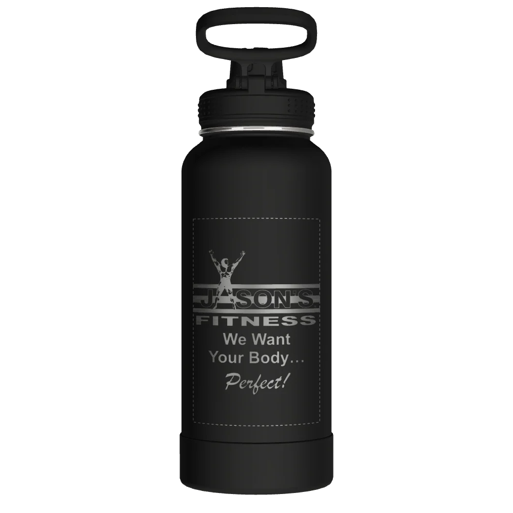 Takeya Actives Water Bottle With Spout Lid - 32oz Onyx - Model 51020-TAKEYA-ACTIVES-WATER-BOTTLE-WITH-SPOUT-LID-CUSTOMIZED-303-32OZ-ONYX