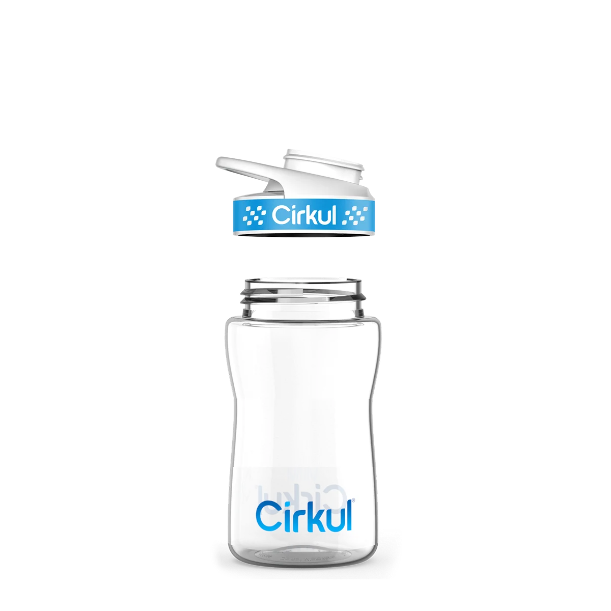Cirkul 12oz. Plastic Bottle with Blue Comfort Grip Lid