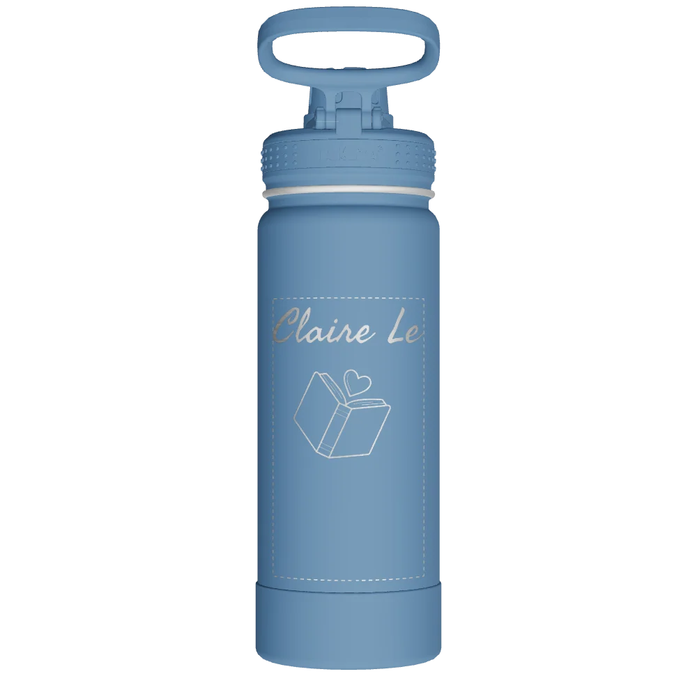 Takeya Actives Water Bottle With Spout Lid - 18oz Bluestone - Model 51214-TAKEYA-ACTIVES-WATER-BOTTLE-WITH-SPOUT-LID-CUSTOMIZED-381-18OZ-BLUESTONE