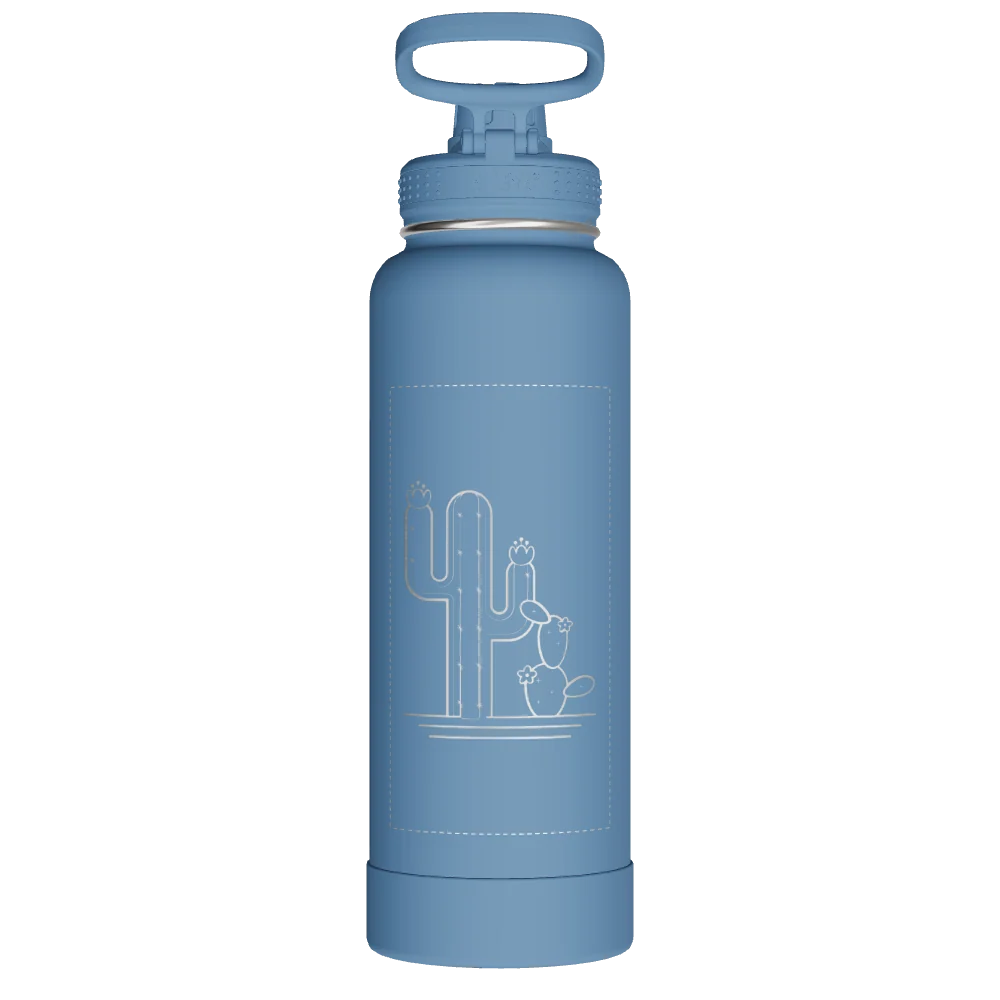 Takeya Actives Water Bottle With Spout Lid - 40oz Bluestone - Model 52001-TAKEYA-ACTIVES-WATER-BOTTLE-WITH-SPOUT-LID-CUSTOMIZED-245-40OZ-BLUESTONE