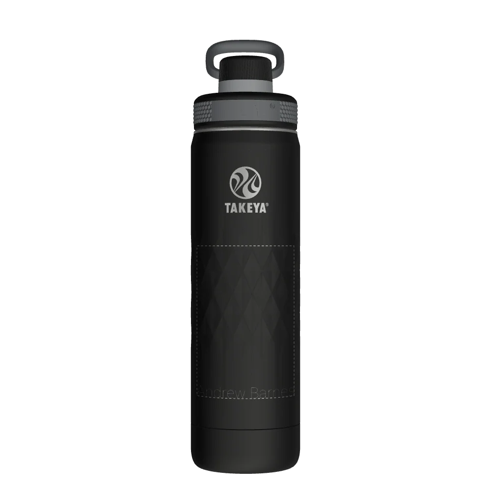 Takeya Sport Water Bottle - 22oz Obsidian Spout - Model 51315-TAKEYA-SPORT-WATER-BOTTLE-CUSTOMIZED-35-22OZ-OBSIDIAN-SPOUT
