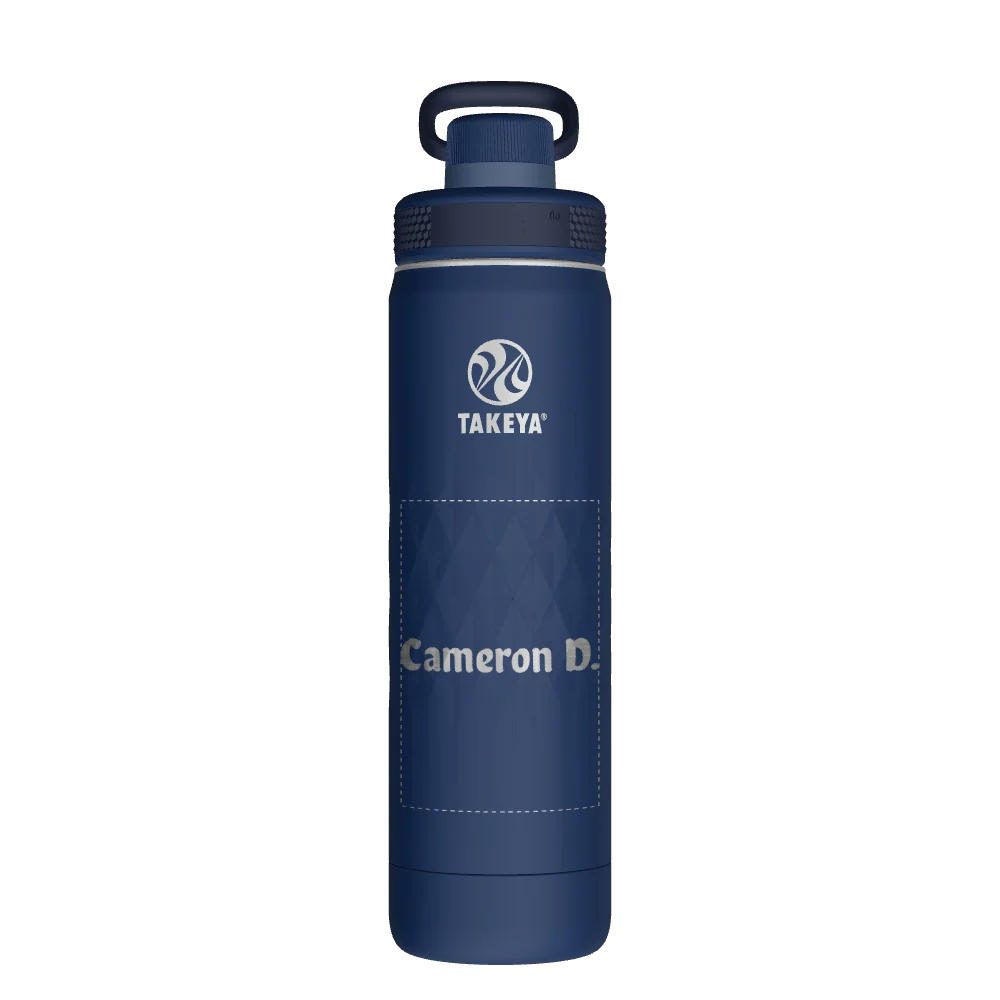 Takeya Sport Water Bottle - 22oz Indigo Spout - Model 51316-TAKEYA-SPORT-WATER-BOTTLE-CUSTOMIZED-363-22OZ-INDIGO-SPOUT
