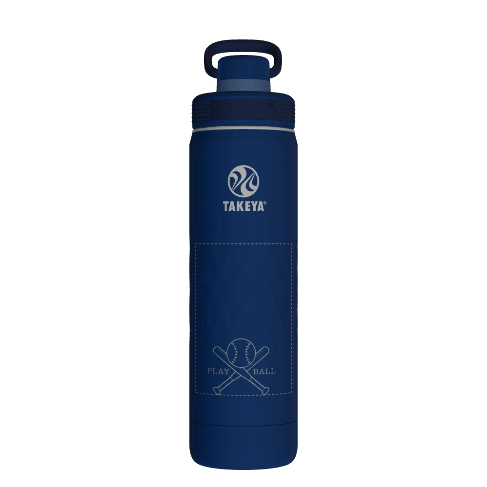 Takeya Sport Water Bottle - 22oz Indigo Spout - Model 51316-TAKEYA-SPORT-WATER-BOTTLE-CUSTOMIZED-361-22OZ-INDIGO-SPOUT