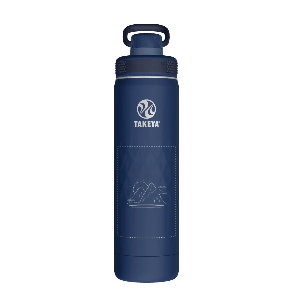 Takeya Sport Water Bottle - 22oz Indigo Spout - Model 51316-TAKEYA-SPORT-WATER-BOTTLE-CUSTOMIZED-90-22OZ-INDIGO-SPOUT