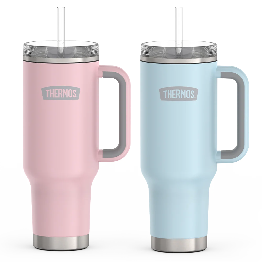 THERMOS 40oz Cup Holder Mug - Sunset Pink & Glacier