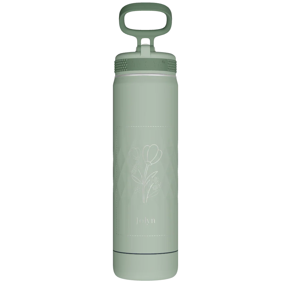 Takeya Sport Water Bottle - 22oz Eucalyptus Straw - Model 51326-TAKEYA-SPORT-WATER-BOTTLE-CUSTOMIZED-120-22OZ-EUCALYPTUS-STRAW