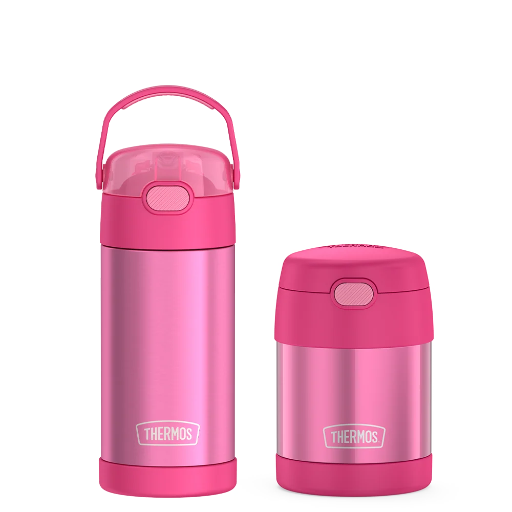 THERMOS 12oz FUNtainer® Water Bottle & 10oz Food Jar Bundle - Pink