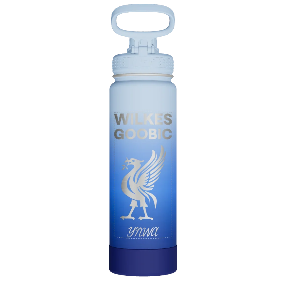 Takeya Actives Water Bottle With Spout Lid - 24oz Pacific Blue - Model 51396-TAKEYA-ACTIVES-WATER-BOTTLE-WITH-SPOUT-LID-CUSTOMIZED-35-24OZ-PACIFIC-BLUE