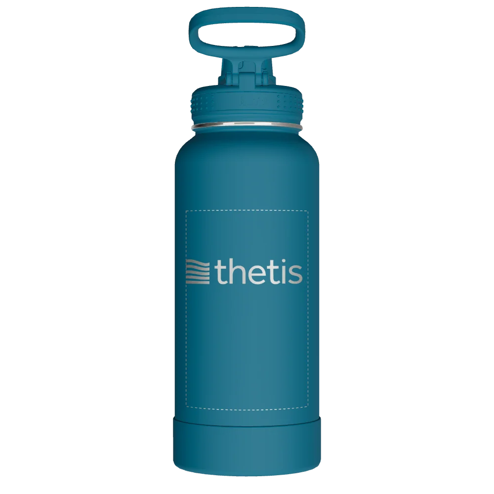 Takeya Actives Water Bottle With Spout Lid - 32oz Mystic Blue - Model 51308-TAKEYA-ACTIVES-WATER-BOTTLE-WITH-SPOUT-LID-CUSTOMIZED-17-32OZ-MYSTIC-BLUE