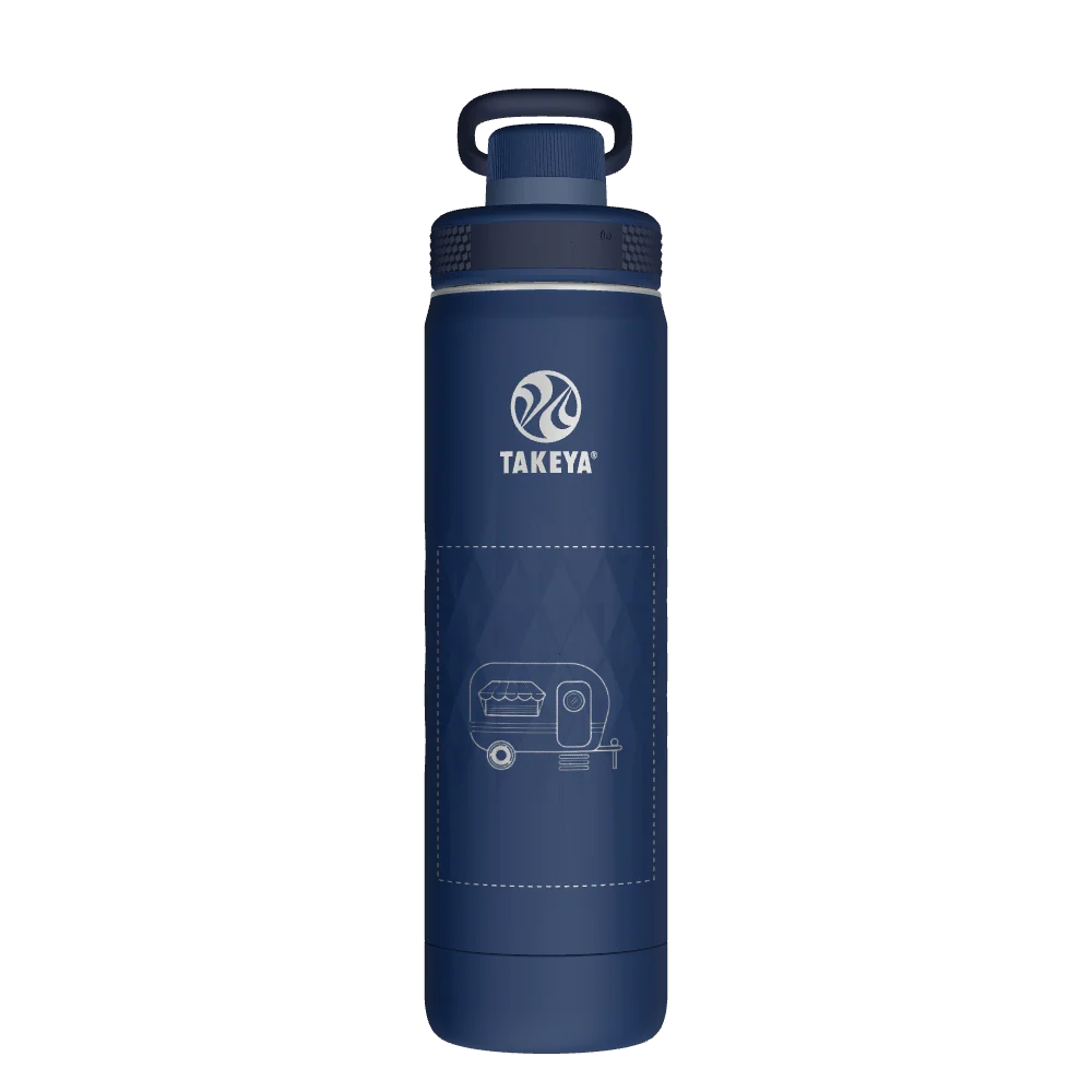 Takeya Sport Water Bottle - 22oz Indigo Spout - Model 51316-TAKEYA-SPORT-WATER-BOTTLE-CUSTOMIZED-75-22OZ-INDIGO-SPOUT