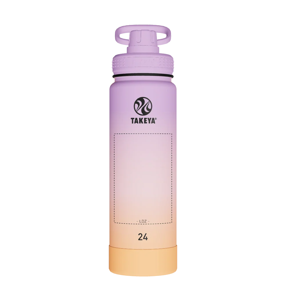 Takeya Actives Water Bottle With Spout Lid - 24oz Golden Hour - Model 51395-TAKEYA-ACTIVES-WATER-BOTTLE-WITH-SPOUT-LID-CUSTOMIZED-273-24OZ-GOLDEN-HOUR