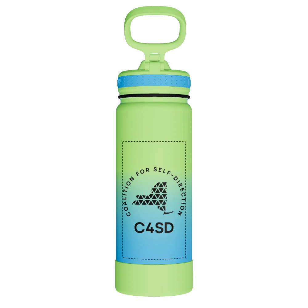 Takeya Actives Water Bottle With Straw Lid - 18oz Ombre Excitement - Model 51394-TAKEYA-ACTIVES-WATER-BOTTLE-WITH-STRAW-LID-CUSTOMIZED-50-18OZ-OMBRE-EXCITEMENT