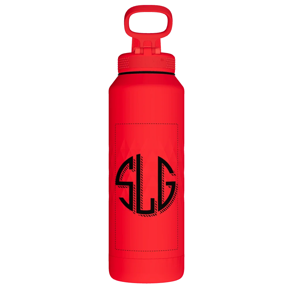 Takeya Sport Water Bottle - 40oz Crimson Spout - Model 51349-TAKEYA-SPORT-WATER-BOTTLE-CUSTOMIZED-263-40OZ-CRIMSON-SPOUT