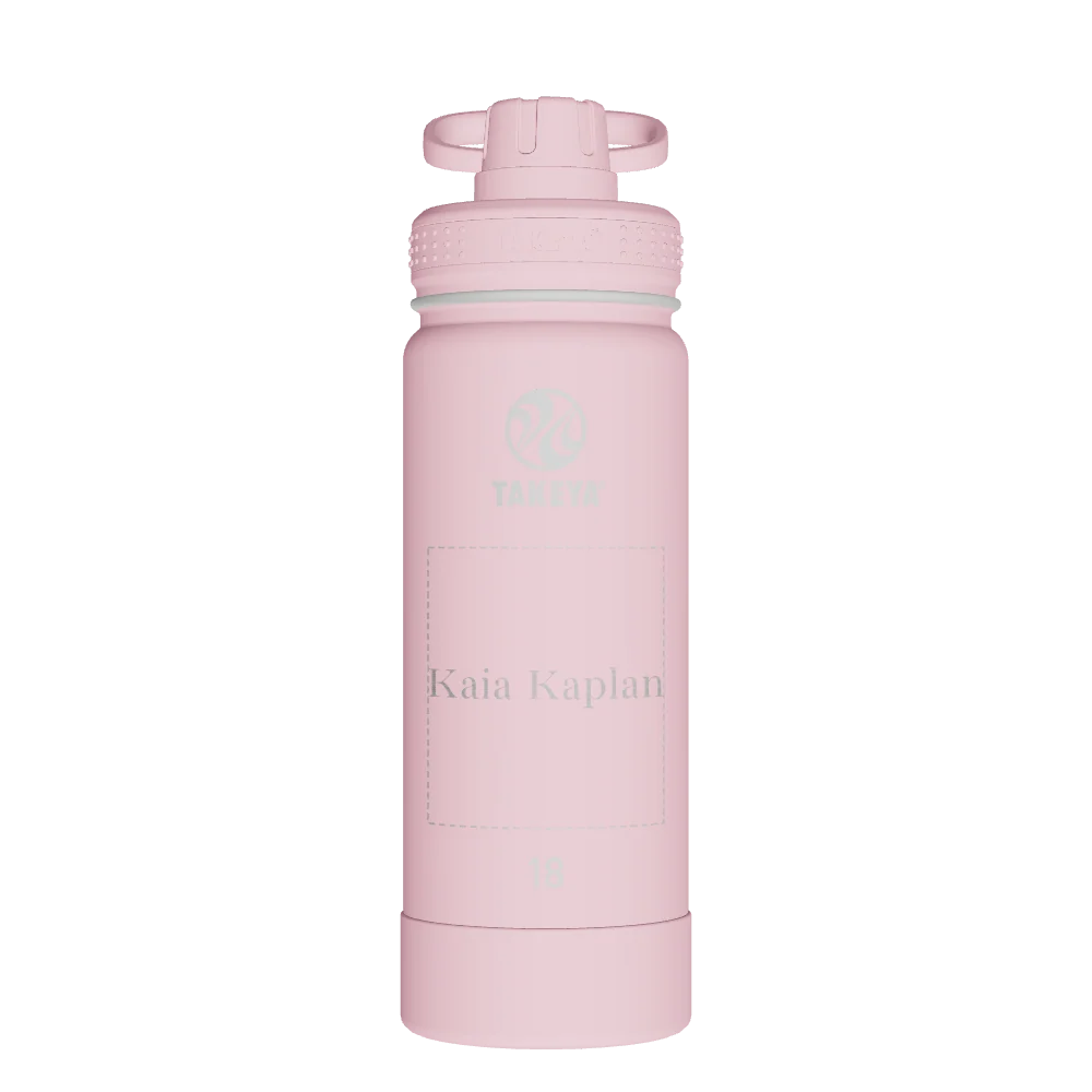 Takeya Actives Water Bottle With Spout Lid - 18oz Blush - Model 51079-TAKEYA-ACTIVES-WATER-BOTTLE-WITH-SPOUT-LID-CUSTOMIZED-323-18OZ-BLUSH