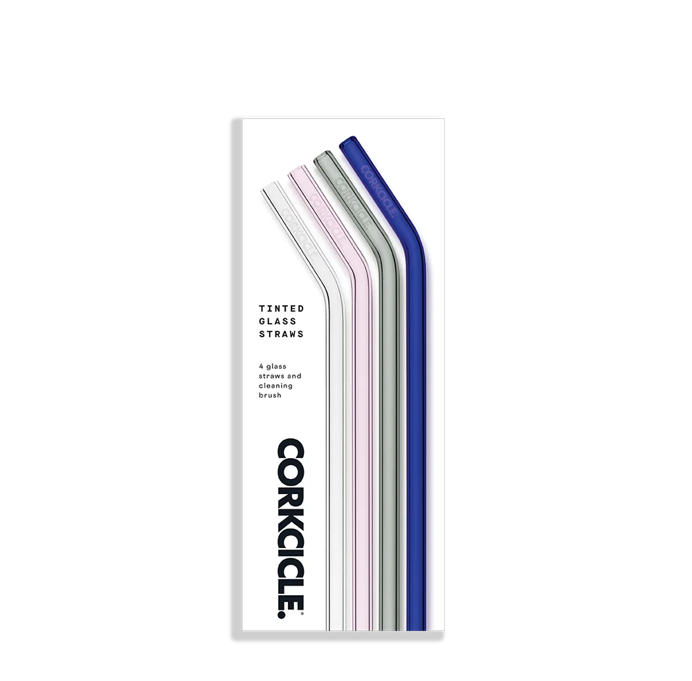 Corkcicle Glass Straw Set
